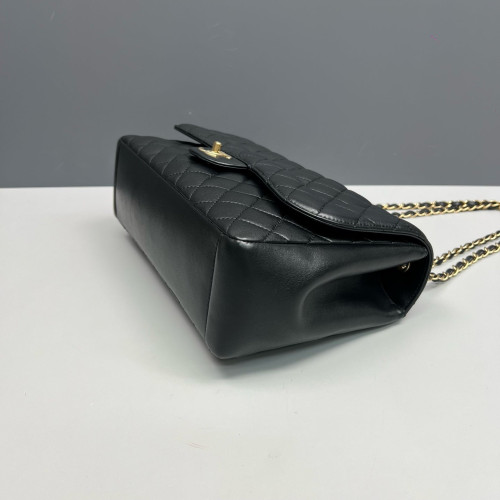 Chanel Quilted Jumbo Mademoiselle Flap Lambskin Black