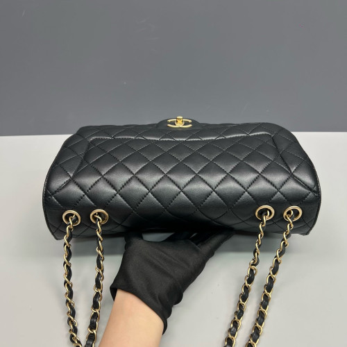 Chanel Quilted Jumbo Mademoiselle Flap Lambskin Black