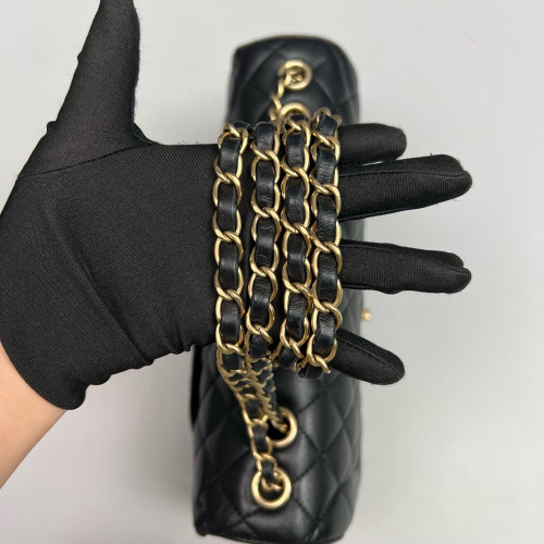 Chanel Quilted Jumbo Mademoiselle Flap Lambskin Black