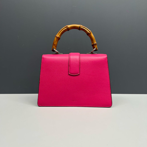 Gucci Crystal Embellished Small Dioysus Bamboo Top Handle Bag Grained Calfskin New Rosette