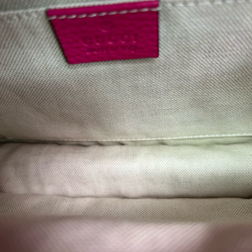 Gucci Crystal Embellished Small Dioysus Bamboo Top Handle Bag Grained Calfskin New Rosette