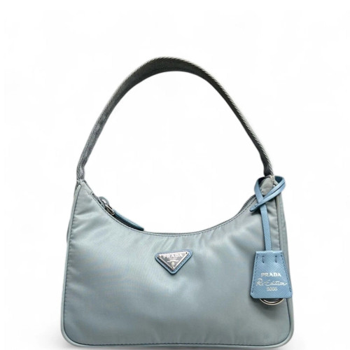 Prada Mini Re-Edition 2000 Shoulder Bag Tessuto Nylon Light Blue