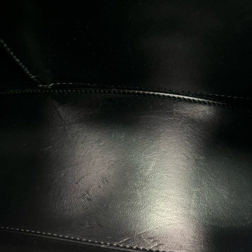 Balenciaga Hourglass Small Calfskin Crocodile Embossed Black