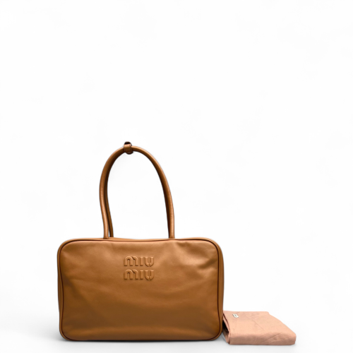 Miu Miu Beau XL Calfskin Tan