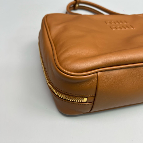 Miu Miu Beau XL Calfskin Tan