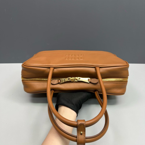 Miu Miu Beau XL Calfskin Tan