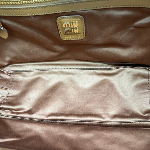Miu Miu Beau XL Calfskin Tan