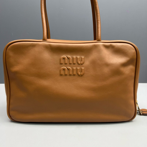 Miu Miu Beau XL Calfskin Tan