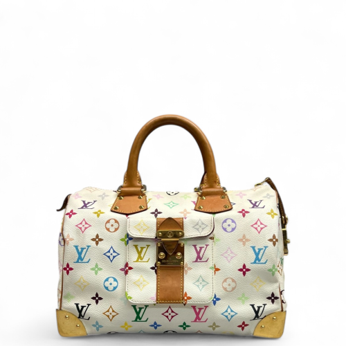Louis Vuitton Speedy 30 Monogram Multicolor White
