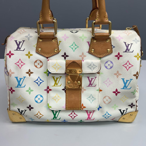 Louis Vuitton Speedy 30 Monogram Multicolor White