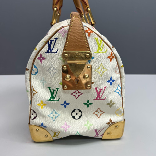 Louis Vuitton Speedy 30 Monogram Multicolor White