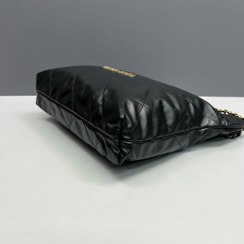 Chanel Quilted Medium 22 Bag Calfskin Black