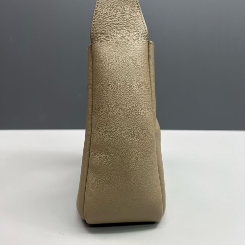 Yves Saint Laurent Small LE 5 A 7 Soft Hobo Grained Calfskin Grey