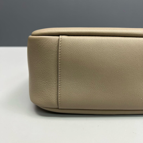 Yves Saint Laurent Small LE 5 A 7 Soft Hobo Grained Calfskin Grey