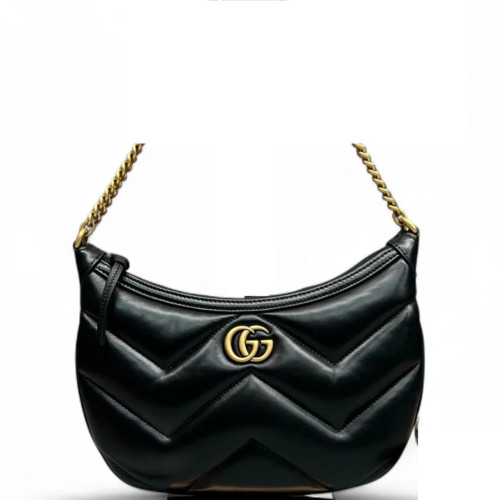 Gucci Matelasse Shoulder Bag Calfskin Black