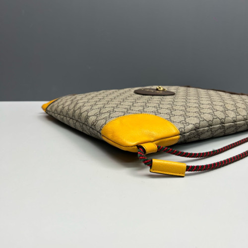 Gucci Backpack GG Supreme Monogram Brown Yellow