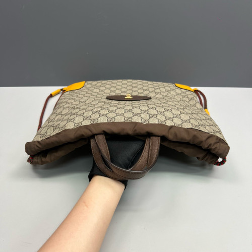 Gucci Backpack GG Supreme Monogram Brown Yellow