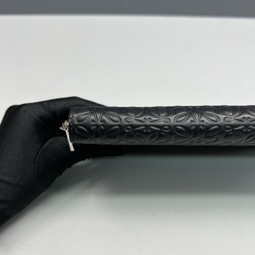 Loewe Clutch Anagram Debossed Calfskin Black
