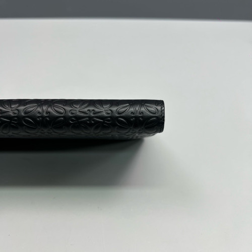 Loewe Clutch Anagram Debossed Calfskin Black