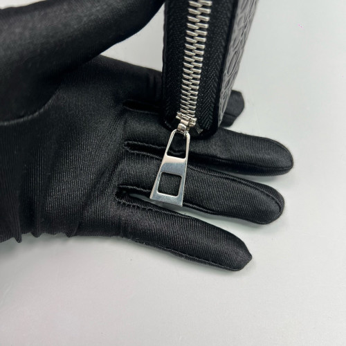 Loewe Clutch Anagram Debossed Calfskin Black