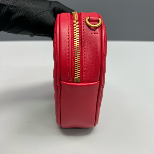 Louis Vuitton Crossbody Bag Calfskin Red