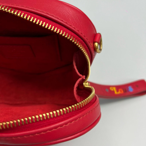 Louis Vuitton Crossbody Bag Calfskin Red