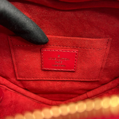Louis Vuitton Crossbody Bag Calfskin Red