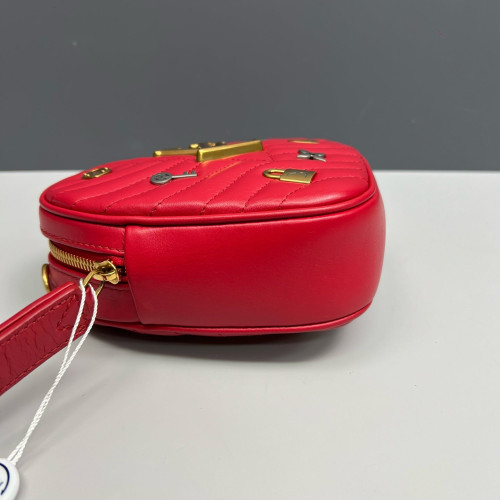 Louis Vuitton Crossbody Bag Calfskin Red