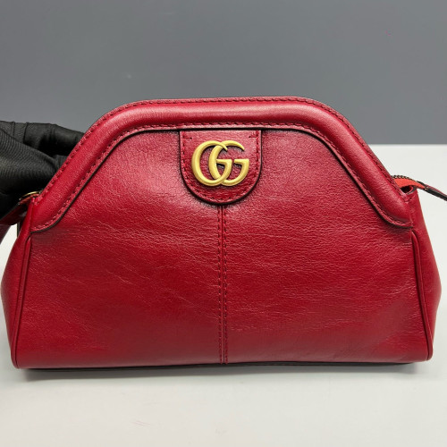 Gucci Small RE(BELLE) Shoulder Bag Calfskin Red