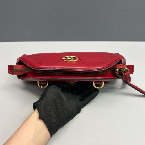 Gucci Small RE(BELLE) Shoulder Bag Calfskin Red