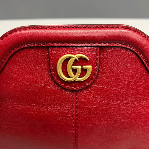 Gucci Small RE(BELLE) Shoulder Bag Calfskin Red