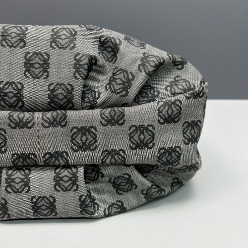 Loewe Hobo Anagram Calfskin Grey Black