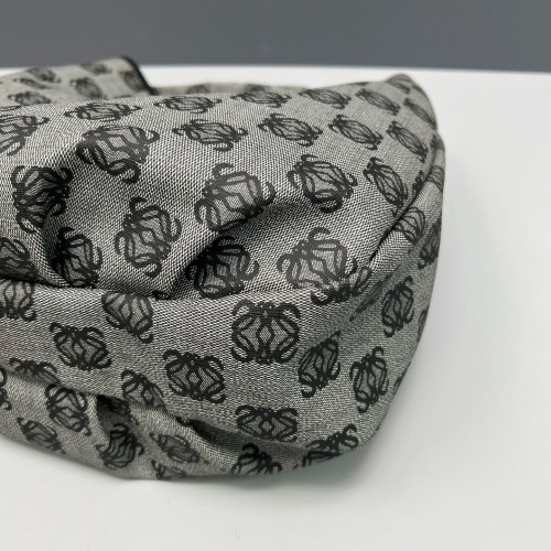 Loewe Hobo Anagram Calfskin Grey Black