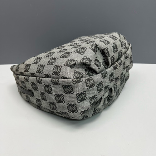 Loewe Hobo Anagram Calfskin Grey Black