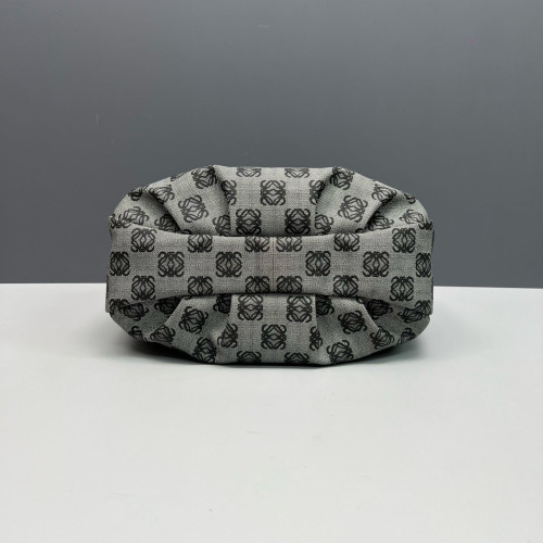 Loewe Hobo Anagram Calfskin Grey Black