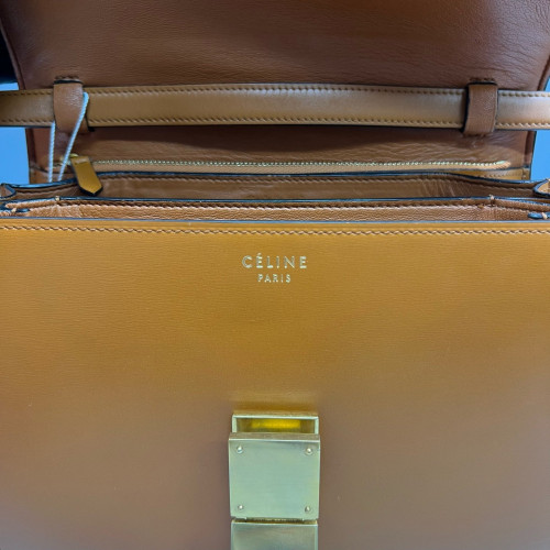 Celine Medium Classic Box Smooth Calfskin Tan