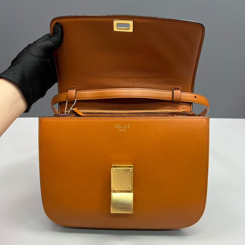 Celine Medium Classic Box Smooth Calfskin Tan