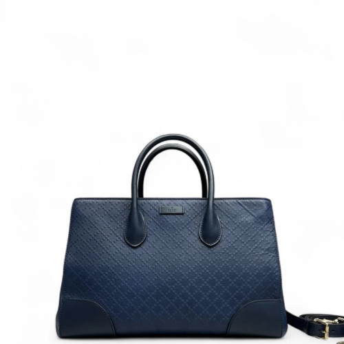 Gucci Two-Way Bag Calfskin Blue Gucci Two-Way Bag Calfskin Blue