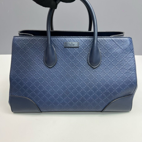 Gucci Two-Way Bag Calfskin Blue Gucci Two-Way Bag Calfskin Blue