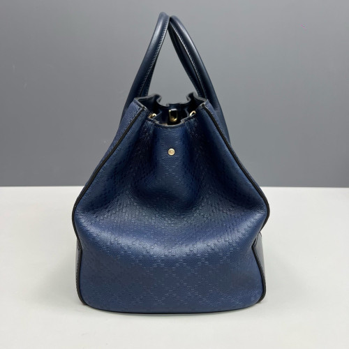 Gucci Two-Way Bag Calfskin Blue Gucci Two-Way Bag Calfskin Blue
