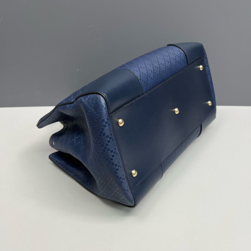 Gucci Two-Way Bag Calfskin Blue Gucci Two-Way Bag Calfskin Blue
