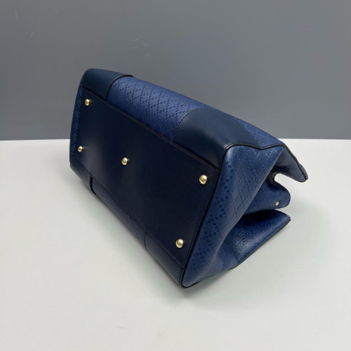 Gucci Two-Way Bag Calfskin Blue Gucci Two-Way Bag Calfskin Blue