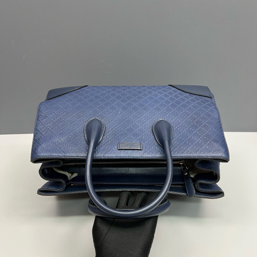 Gucci Two-Way Bag Calfskin Blue Gucci Two-Way Bag Calfskin Blue