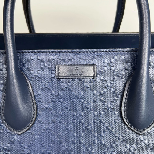 Gucci Two-Way Bag Calfskin Blue Gucci Two-Way Bag Calfskin Blue