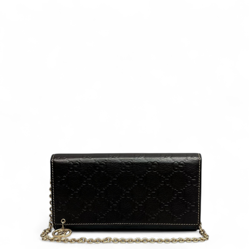 Gucci Wallet On Chain WOC Guccissima Dark Brown
