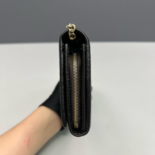 Gucci Wallet On Chain WOC Guccissima Dark Brown