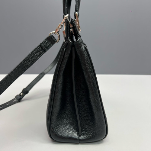 Gucci Small Zumi Top Handle Bag Grained Calfskin Black
