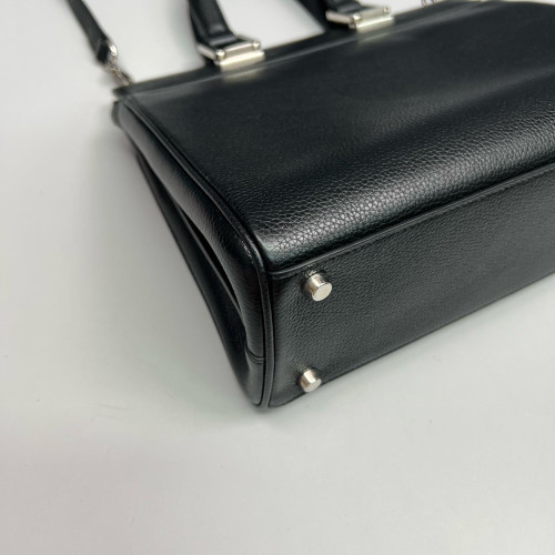 Gucci Small Zumi Top Handle Bag Grained Calfskin Black