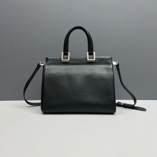 Gucci Small Zumi Top Handle Bag Grained Calfskin Black