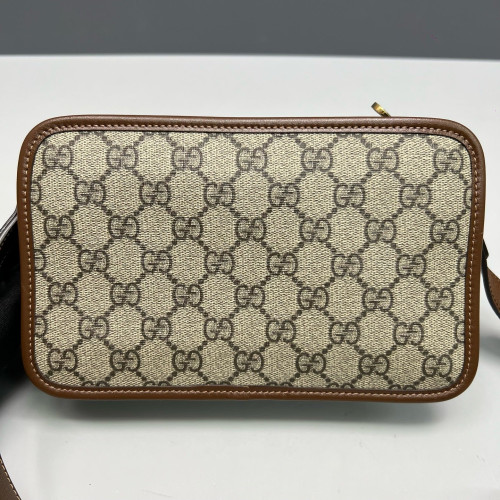 Gucci Camera Case GG Monogram Calfskin Brown